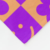 Geometrische patroon retro kleuren 70s fleece deken (Hoek)