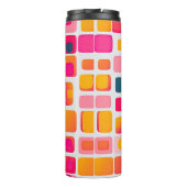 Geometrische patroon retro midden eeuw aangepaste  thermosbeker (Achterkant)