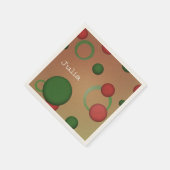 Geometrische Patroon Stippen Cirkels op Roze elke  Servet (Hoek)