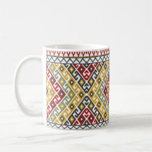Geometrische patroonachtergrond in de Indische, Tu Koffiemok