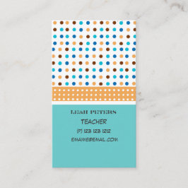 Geometrische Patroondocent Counselor Cute Friendly Visitekaartje