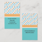 Geometrische Patroondocent Counselor Cute Friendly Visitekaartje (Voorkant / Achterkant)