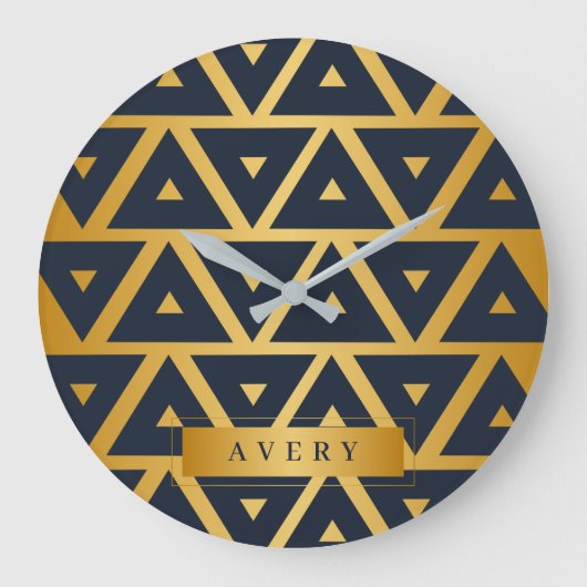 Geometrische patroondriehoek, speciaal aangepast grote klok (Voorkant)