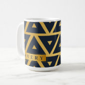 Geometrische patroondriehoek, speciaal aangepast koffiemok (Voorkant links)