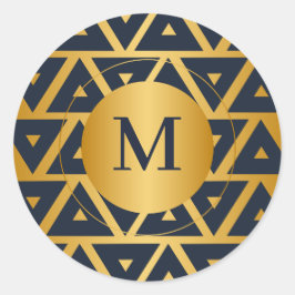 Geometrische patroondriehoek, speciaal aangepast ronde sticker