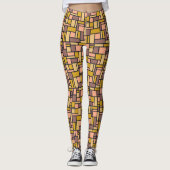 Geometrische patroonleggings leggings (Voorkant)