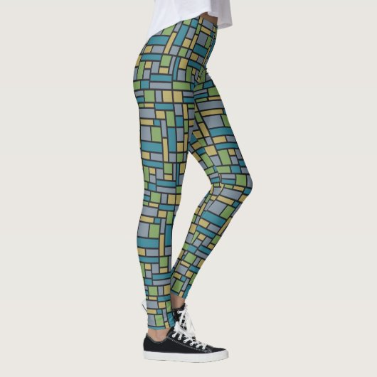 Geometrische patroonleggings leggings (Rechts)