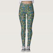 Geometrische patroonleggings leggings (Voorkant)