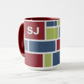 Geometrische Patroonmonogram mokken (Voorkant links)