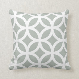 Geometrische patroonpiloot in Silver Grey Kussen