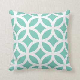 Geometrische patroonpiloot in Turquoise Kussen