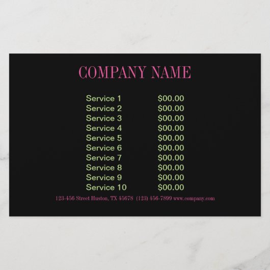 Geometrische patroonroze Mode roze en zwarte Chevr Flyer (Achterkant)