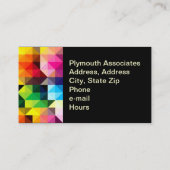 Geometrische patroonvector kleurig Visitekaartje (Achterkant)