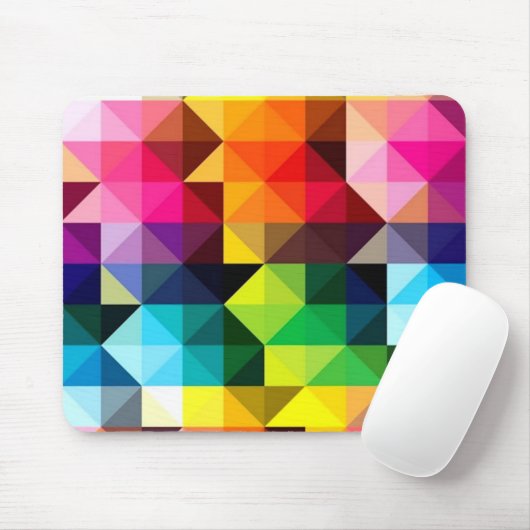 Geometrische patroonvector kleurige mousepad muismat (Met muis)