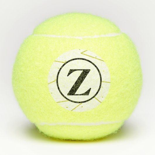 Geometrische Penn Tennis Balls monogrammed Tennisballen (Voorkant)