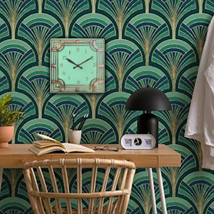 Geometrische perfectie in een Art Deco wandklok
