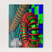 Geometrische perspectieven Art optische illusiecoo Legpuzzel (Verticaal)