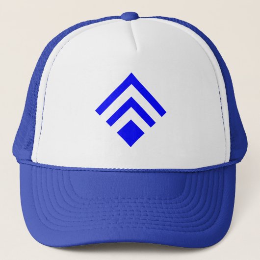 Geometrische Pijl 02 - Blauw Trucker Pet (Voorkant)