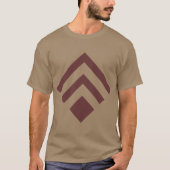 Geometrische Pijl 02 - Donkerbruin T-shirt (Voorkant)