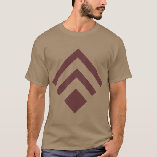 Geometrische Pijl 02 - Donkerbruin T-shirt (Voorkant)