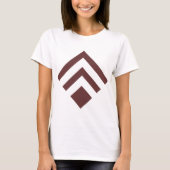 Geometrische Pijl 02 - Donkerbruin T-shirt (Voorkant)
