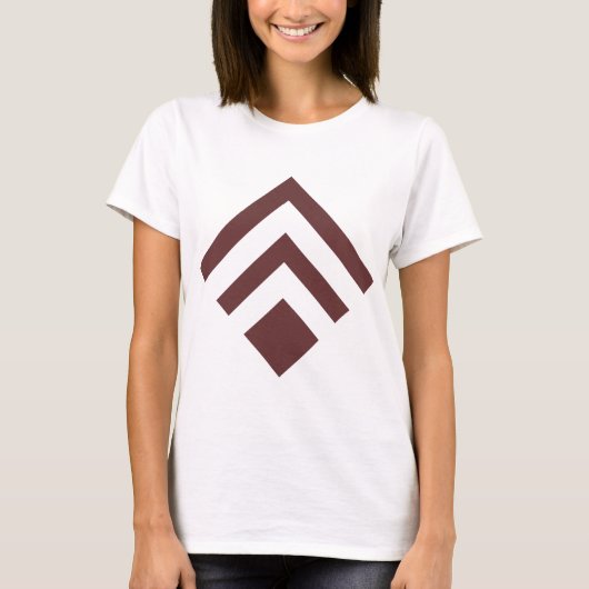 Geometrische Pijl 02 - Donkerbruin T-shirt (Voorkant)