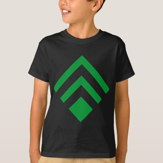 Geometrische Pijl 02 - Grass Green T-shirt (Voorkant)