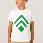 Geometrische Pijl 02 - Grass Green T-shirt (Voorkant)