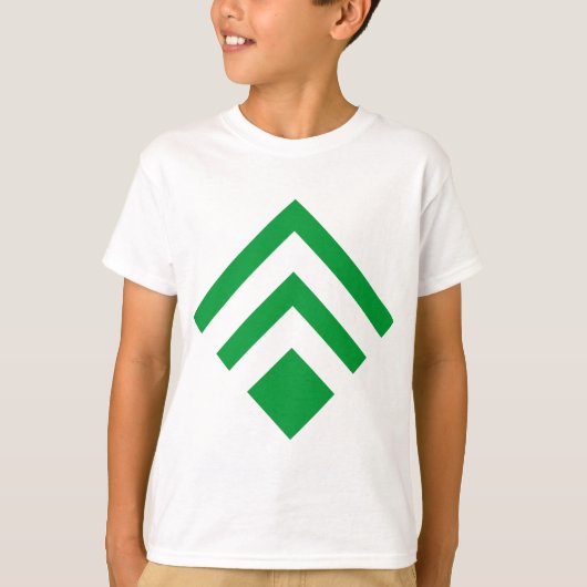 Geometrische Pijl 02 - Grass Green T-shirt (Voorkant)