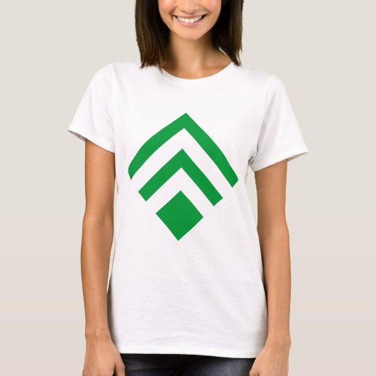 Geometrische Pijl 02 - Grass Green T-shirt (Voorkant)