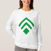 Geometrische Pijl 02 - Grass Green T-shirt (Voorkant)