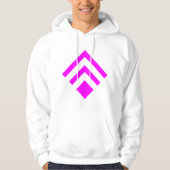 Geometrische Pijl 02 - Magenta Hoodie (Voorkant)