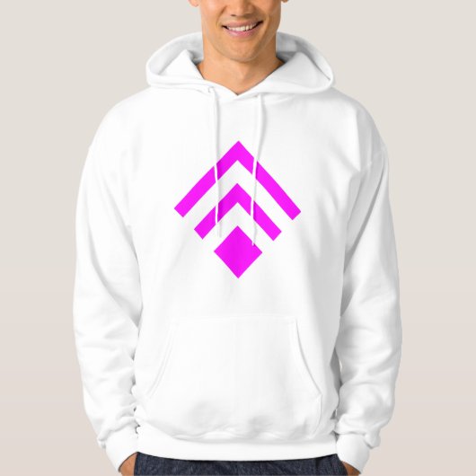 Geometrische Pijl 02 - Magenta Hoodie (Voorkant)