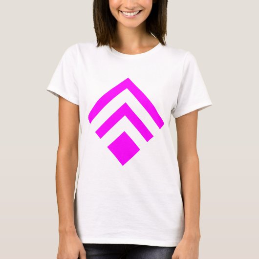 Geometrische Pijl 02 - Magenta T-shirt (Voorkant)