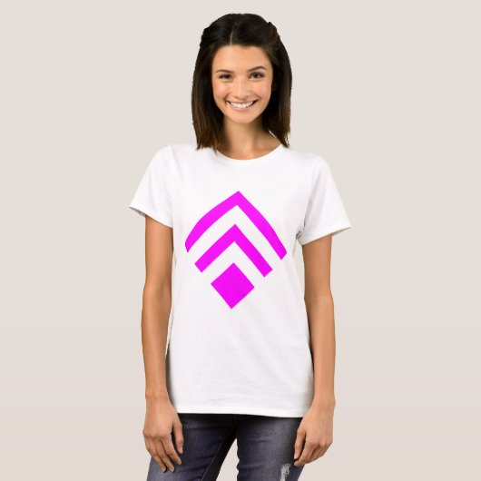 Geometrische Pijl 02 - Magenta T-shirt (Voorkant volledig)