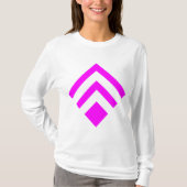 Geometrische Pijl 02 - Magenta T-shirt (Voorkant)