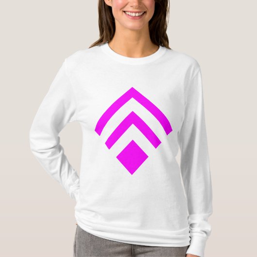 Geometrische Pijl 02 - Magenta T-shirt (Voorkant)