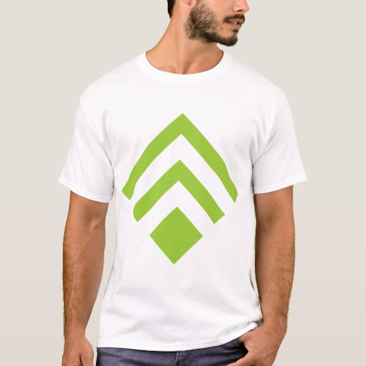 Geometrische Pijl 02 - Martian Green T-shirt (Voorkant)