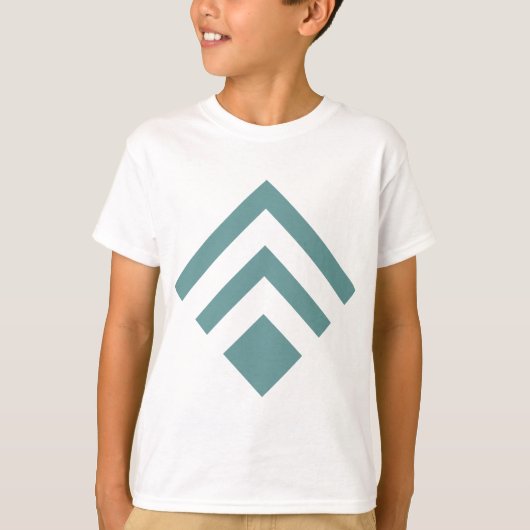 Geometrische Pijl 02 - Ocean Green T-shirt (Voorkant)
