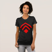 Geometrische Pijl 02 - Rood T-shirt (Voorkant volledig)