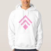 Geometrische Pijl 02 - Roze Hoodie (Voorkant)