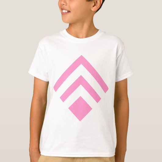Geometrische Pijl 02 - Roze T-shirt (Voorkant)