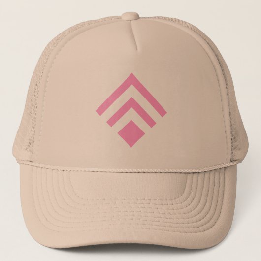 Geometrische Pijl 02 - Roze Trucker Pet (Voorkant)