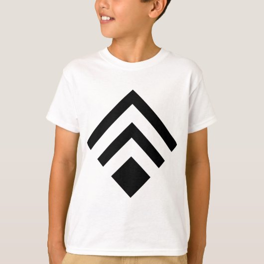 Geometrische Pijl 02 - Zwart T-shirt (Voorkant)