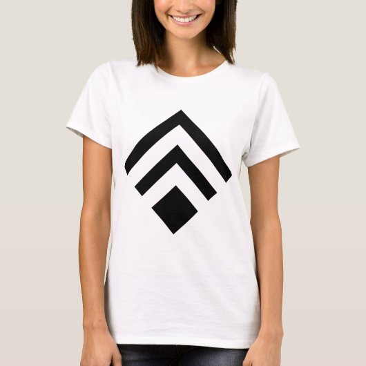 Geometrische Pijl 02 - Zwart T-shirt (Voorkant)