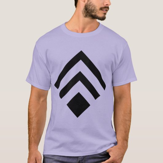 Geometrische Pijl 02 - Zwart T-shirt (Voorkant)