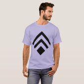 Geometrische Pijl 02 - Zwart T-shirt (Voorkant volledig)