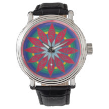 Geometrische pinata bloem horloge