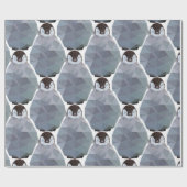 Geometrische pinguïn Huddle Print Cadeaupapier (Vlak)