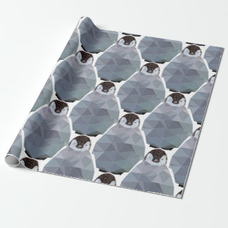 Geometrische pinguïn Huddle Print Cadeaupapier